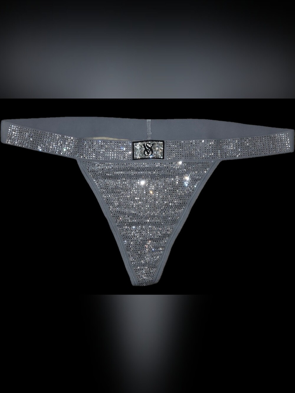 Victoria's Secret Shine Strap All Over Bling V-String Thong Size XL